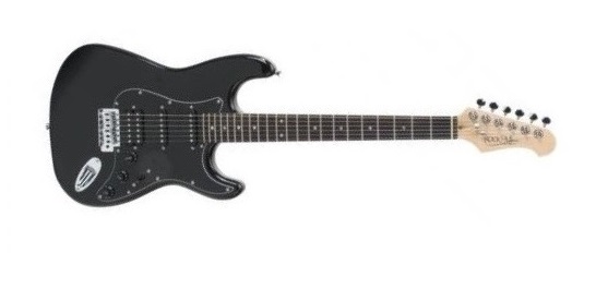 chitarra elettrica rocktile stratocaster hss  nera