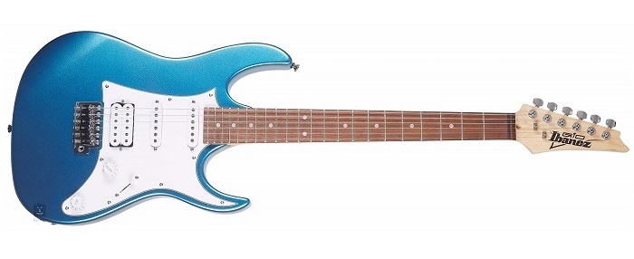 chitarra elettrica ibanez grx40 mlb metallic blue hss corpo pioppo stratocaster