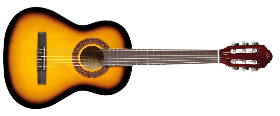 chitarra classica eko cs-5 sunburst 3/4 ridotta corpo tiglio