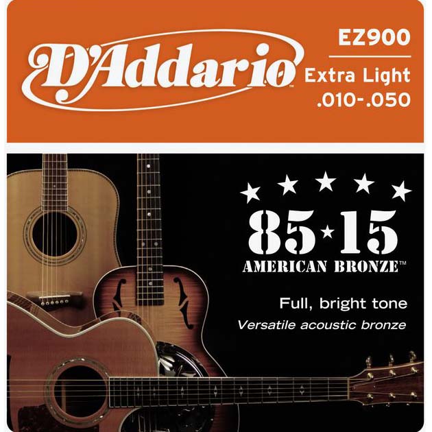 muta corde chitarra acustica d'addario ez900 bronzo 