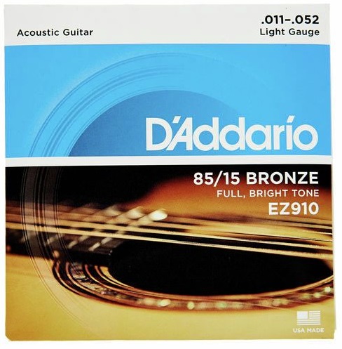 muta corde chitarra acustica d'addario ez910 bronzo
