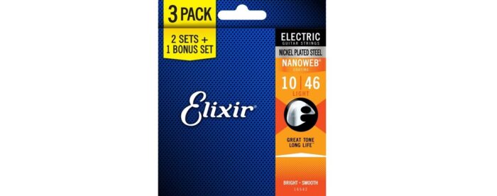 Elixir Nanoweb 3 Pack chitarra elettrica